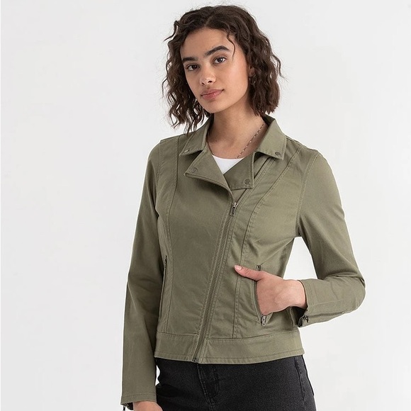 Dark Green Moto Jacket - Picture 4 of 8